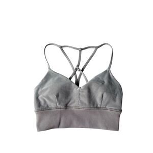 Alo Yoga Sunny Strappy Sports Bra Gray Size XS